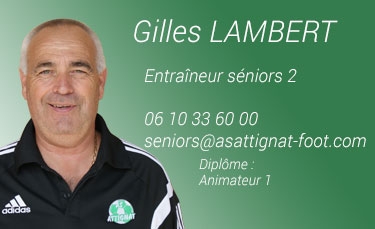 Gilles LAMBERT - Adjoint séniors