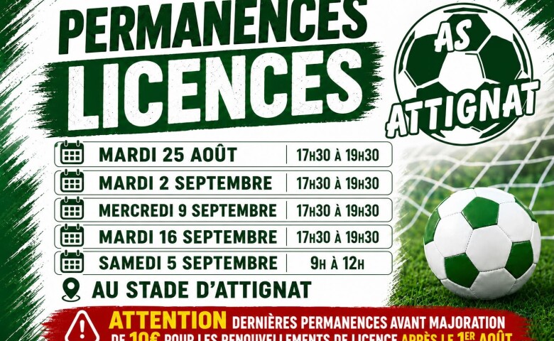 PERMANENCE LICENCES